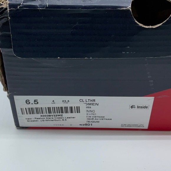 Reebok Classic Leather Shoes Woman’s White - Picture 9 of 9